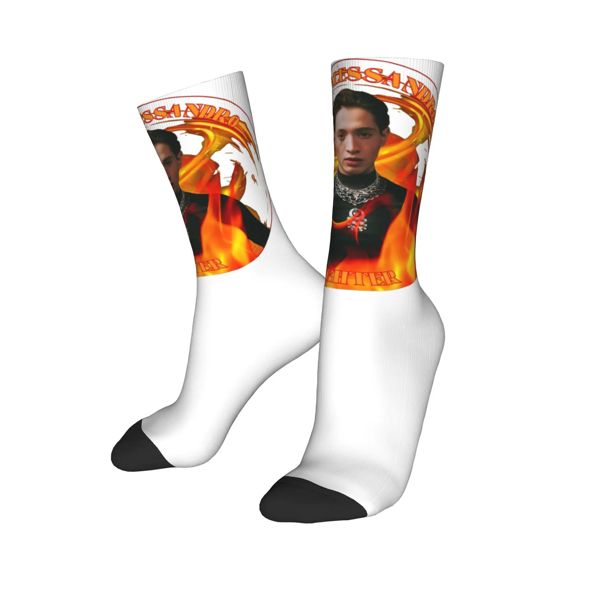 Männer Frauen Kyle Alessandro Feuerzeug Lieder Socken rutschfeste lustige Eurovisions 2025 Socken Überraschungsgeschenkidee