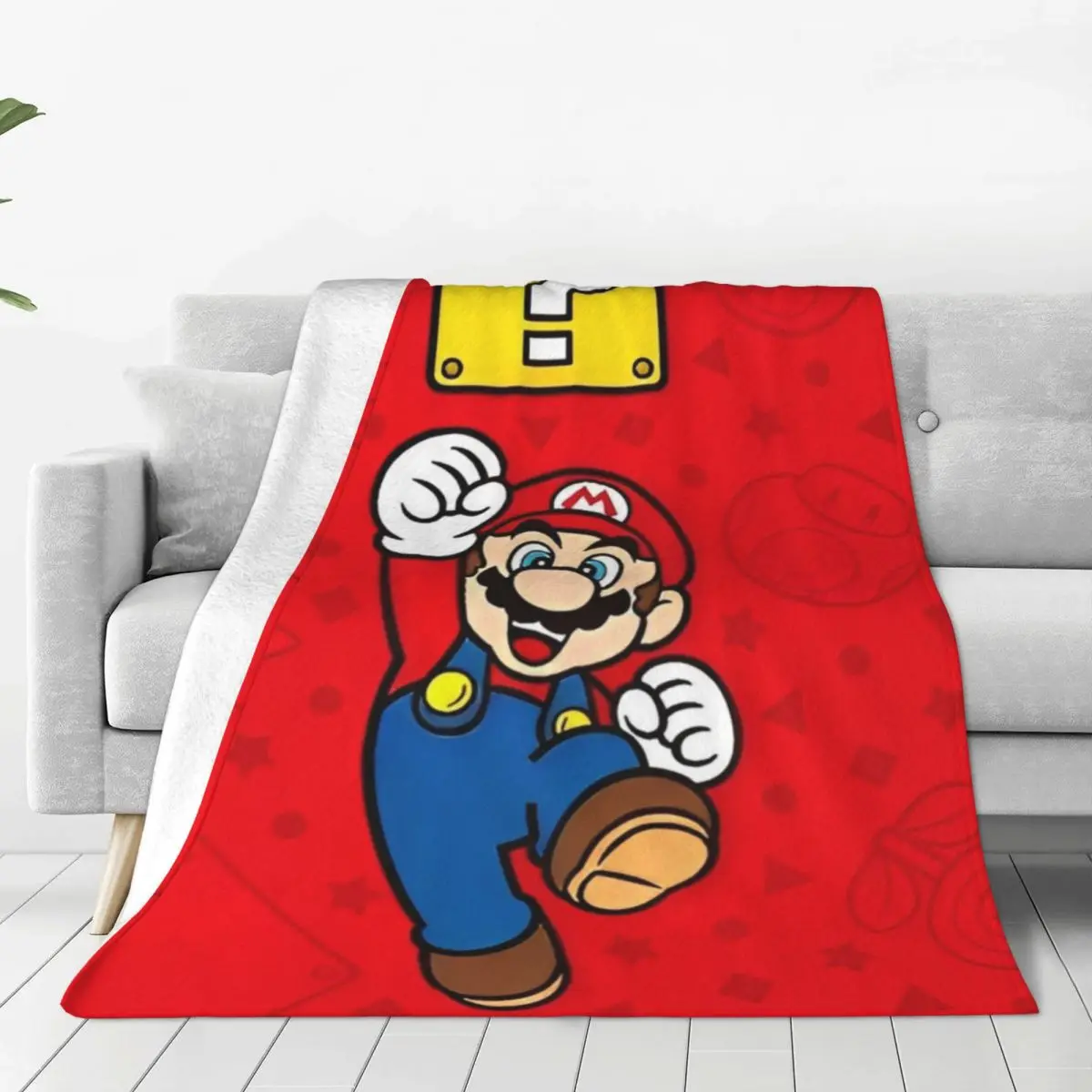 Super Warm Blanket Decorative Cartoon M-marioes Throw Blanket Flannel Bedspread For Home Decor Comfortable Sofa Bed Cover