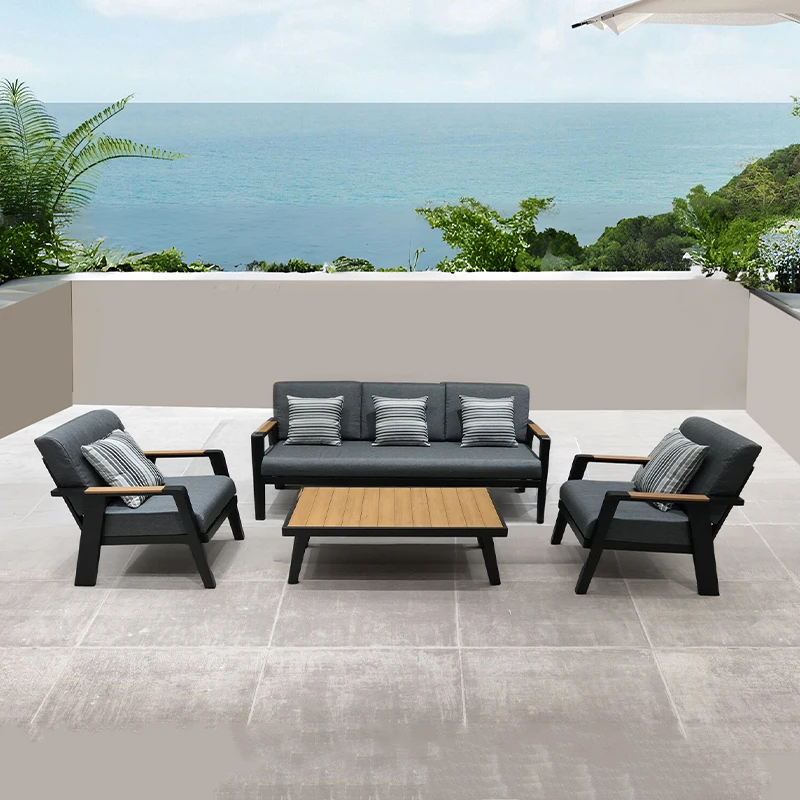 

Aluminum Outdoor Sofa Garden Patio Commercial Restaurant Furniture Sofa