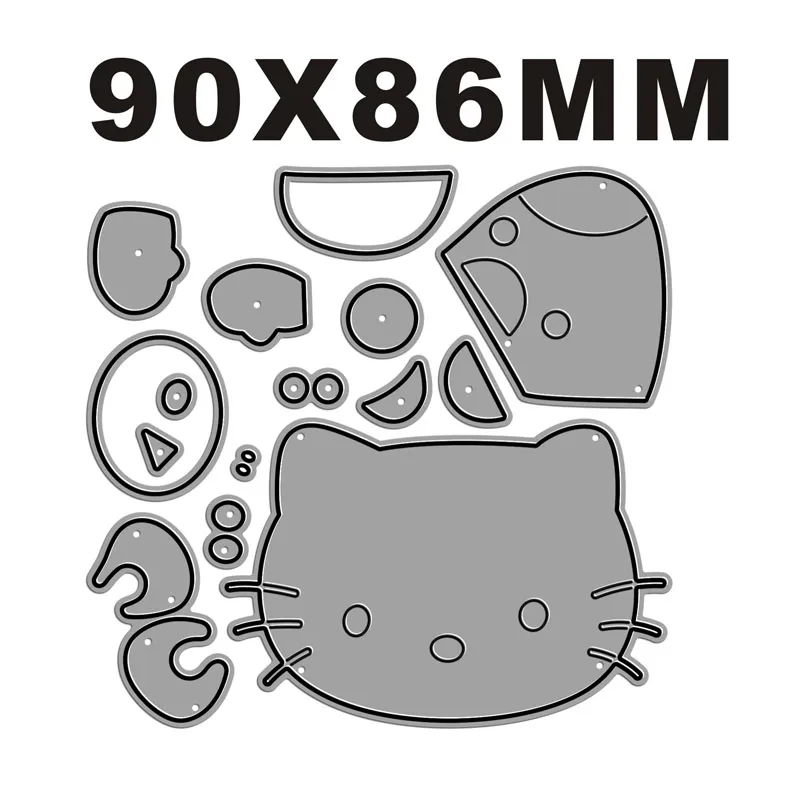 New 2022 Naughty And Lovely Kitten Metal Cutting Dies For DIY Scrapbooking Card Making Embossing Craft Decorative No Stamps