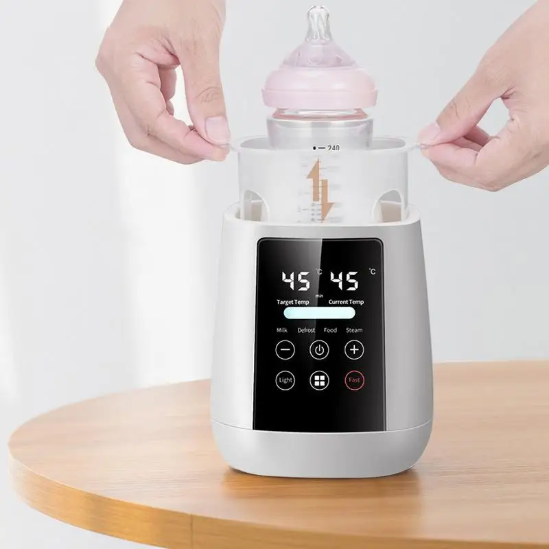 Flessenwarmer 6-in-1 automatische babymelkverwarmer Babyvoedingverwarmer Veilige en snelle zuigflessenwarmer voor moedermelk en formule