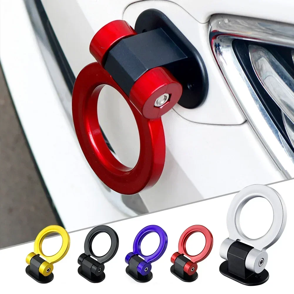 ABS Car Styling Trailer Hooks Sticker Decoration Car Auto Rear Front Trailer Simulation Racing Ring Vehicle Towing Hook For BMW