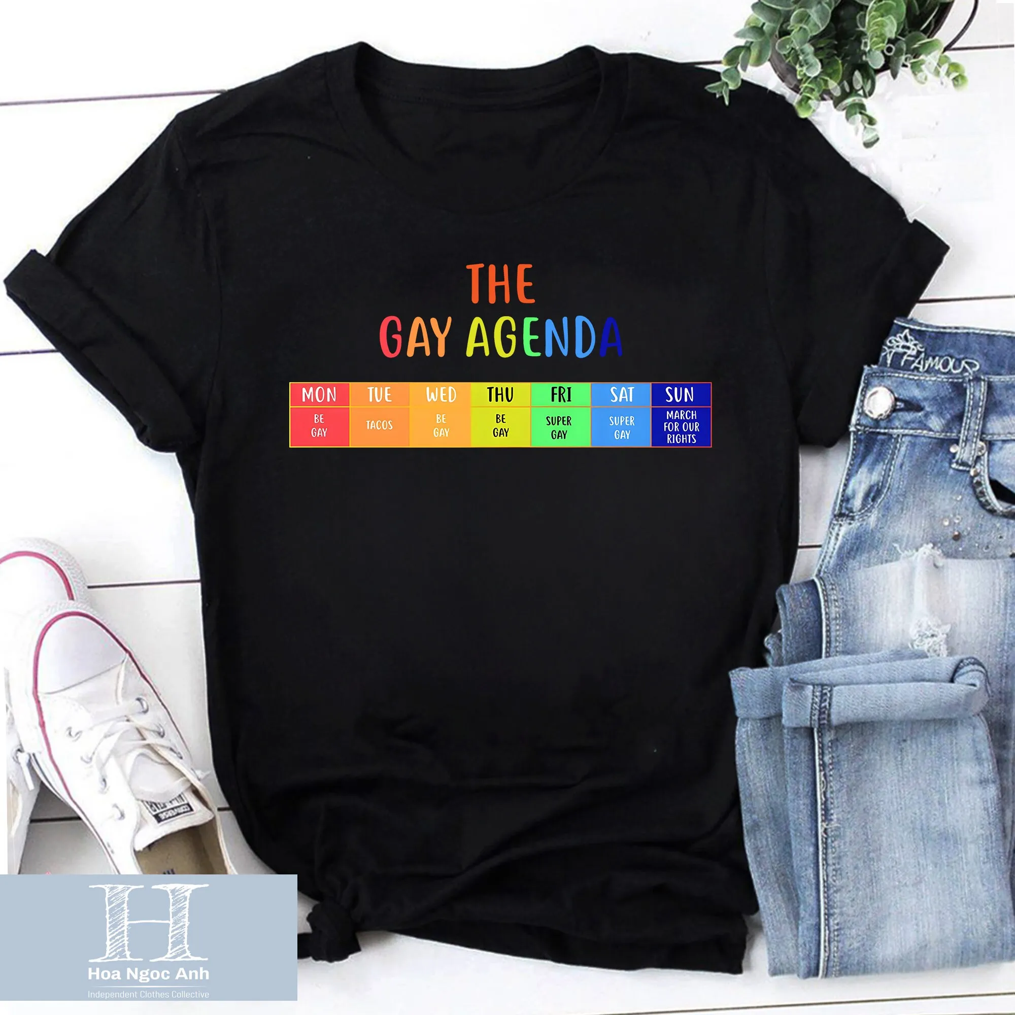 The Gay Agenda T Shirt Homosexual Funny Lifestyle