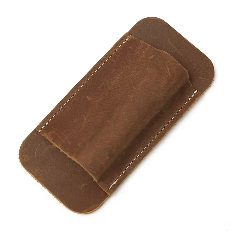 

Genuine Leather EDC Folding Knife Sheath Waist Carrier Survival Storage Outdoor Accessory Knives Cover for Folding Knives