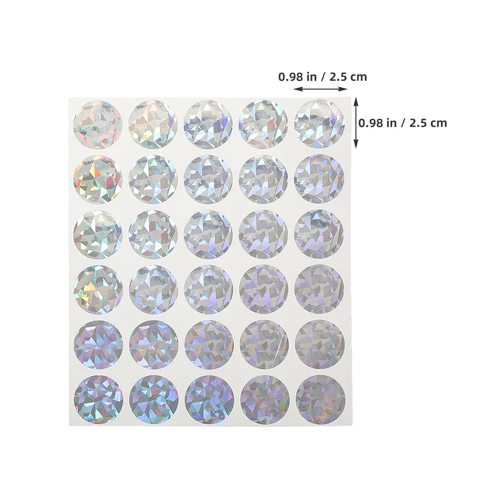 10 Hojas de Etiquetas Redondas para Rascar, Autoadhesivas, para Programas de Premios y Recompensas, Etiquetas para Rascar