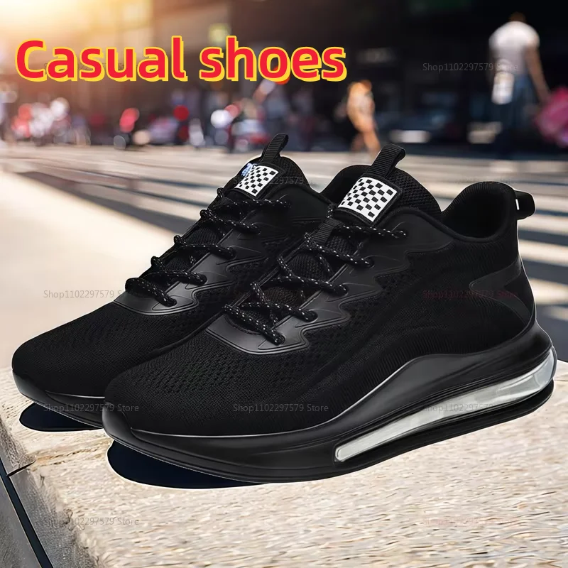 

Spring and Autumn New Men's Casual Air Cushion Running Shoes Lightweight Mesh Casual Shoes Anti-Slip Shock Absorbing Sports Shoe