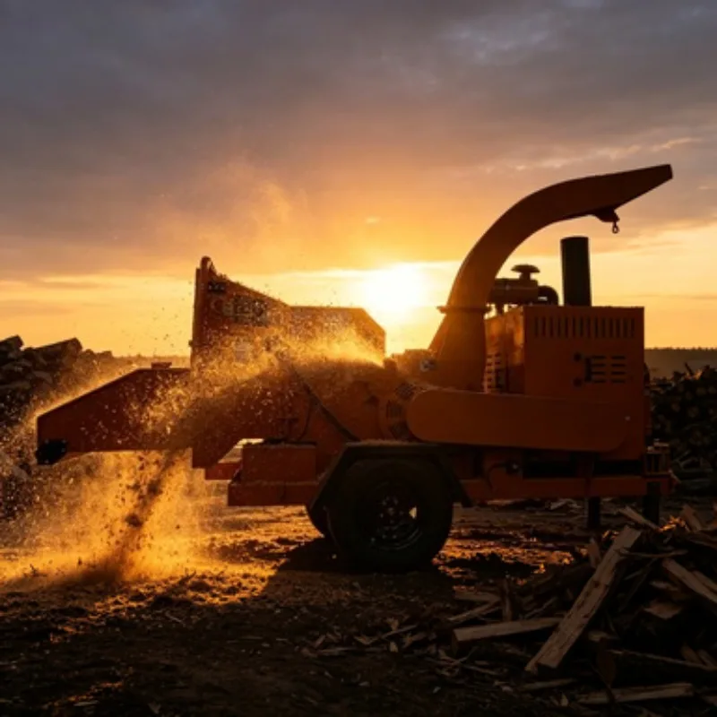 Wood Shredder With Automatic Lubrication System