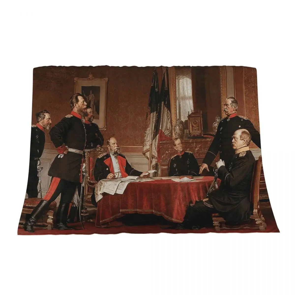 

Prussian High Command, 1870 Throw Blanket Picnic Winter beds Luxury Brand Blankets