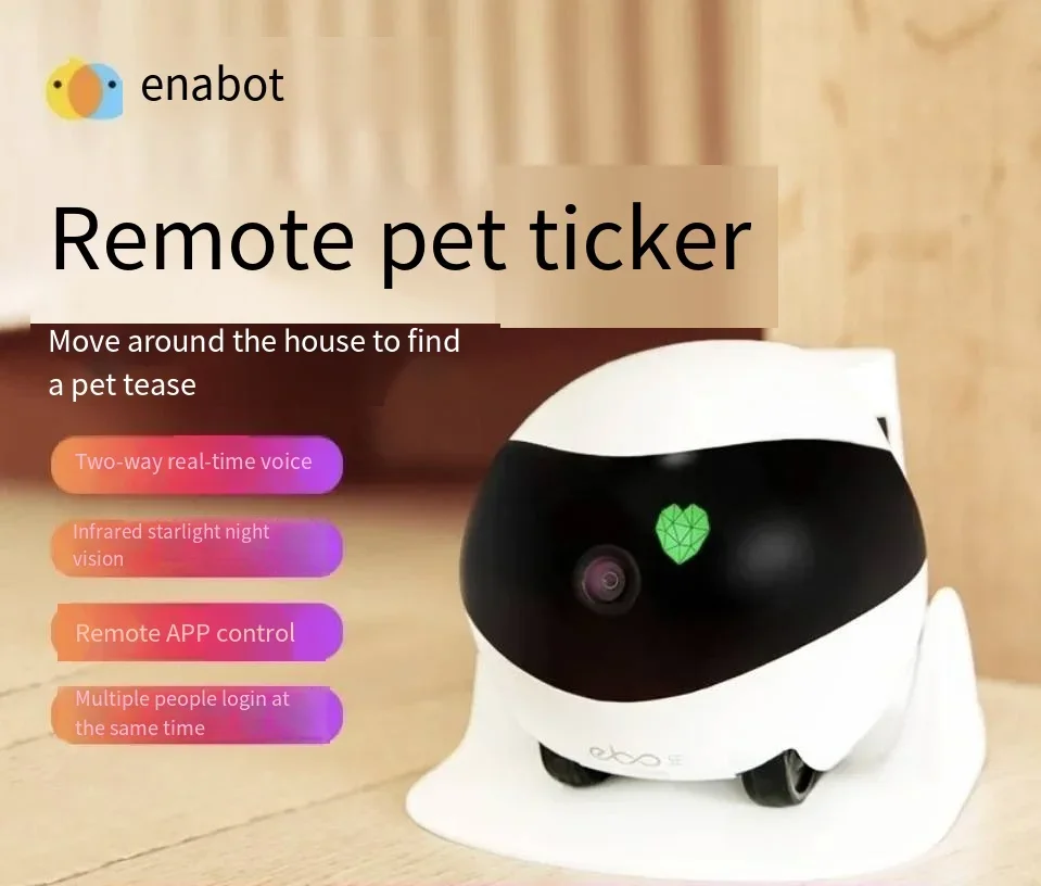 Robot Intelligent Pet Monitoring Camera Home Companion Toy Cat Electric Toy Mobile Cat Playing Toy 2024 New