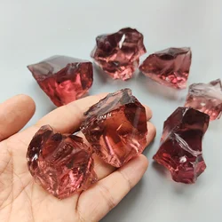 40g/100g/200g Wine red smelted quartz Crystal, Synthetic glass can be used for indoor aromatherapy stone, gem jewelry making