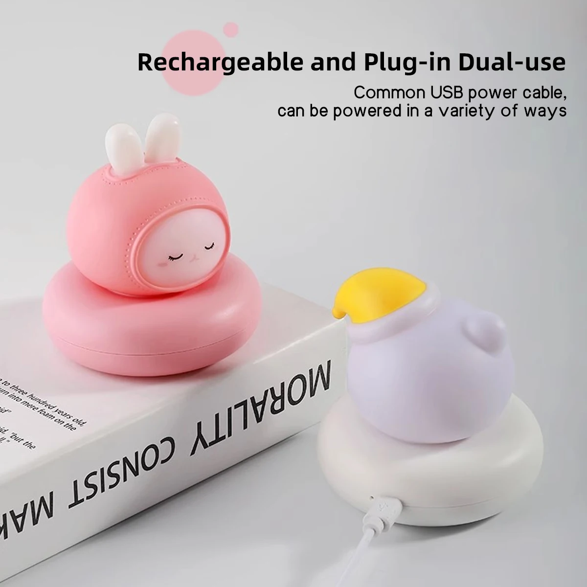 ضوء ليلي LED حساس للمس وقابل للتعتيم، تصميم ممتع لغرف الأطفال، ضوء نوم لسرير الأطفال، ضوء ديكور لغرفة الطفل #2