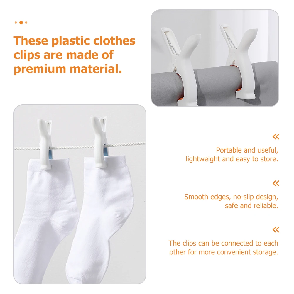 4 pezzi clip per vestiti in plastica antivento perni da bucato antiscivolo resistenti per asciugamani trapunte leggings set di mollette robusti portatili