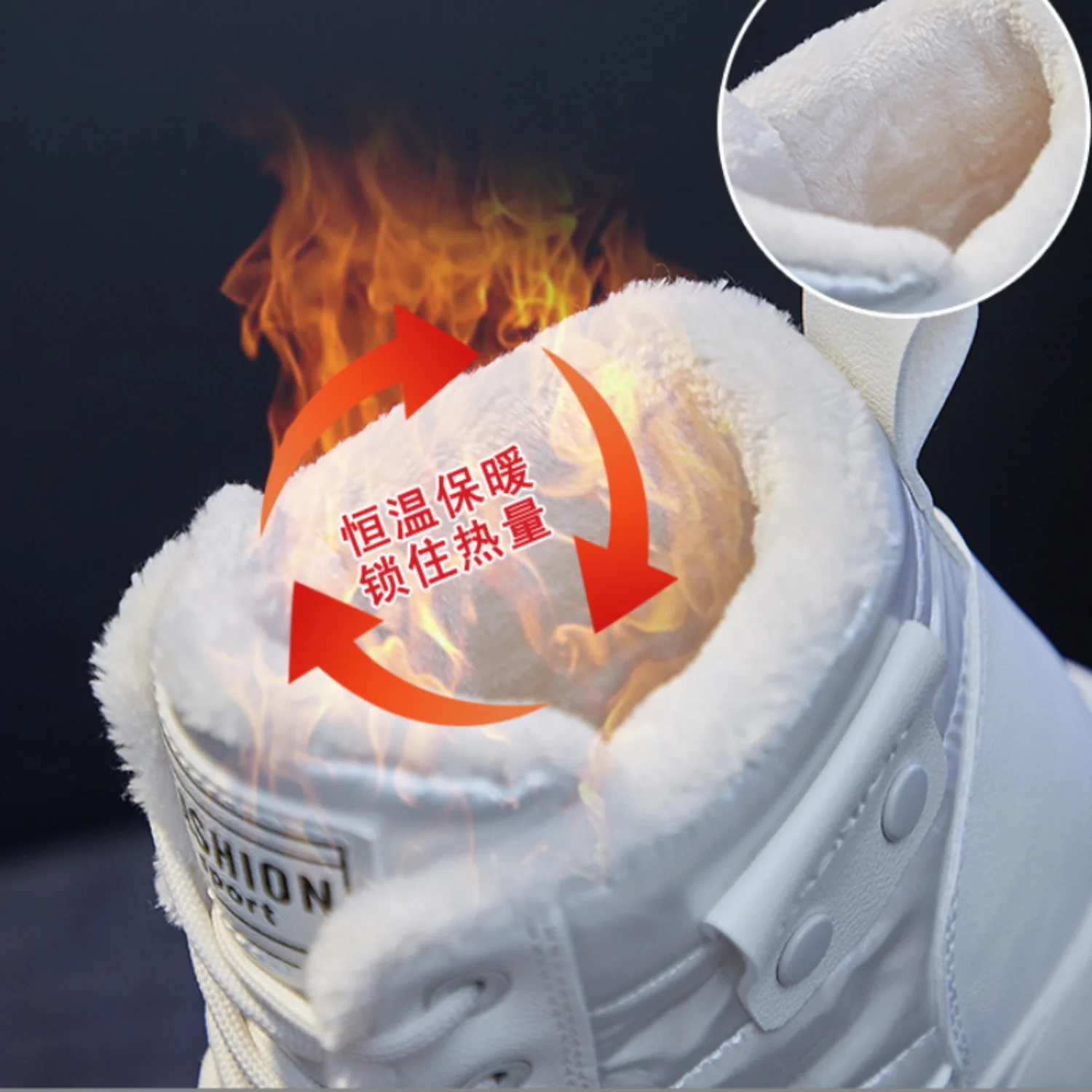 2024 New Designer Sneakers donna Warm Fleece Sports Snow Boots Tenis Athletics Sports Training High Top Cotton Shoe Botas Mujer
