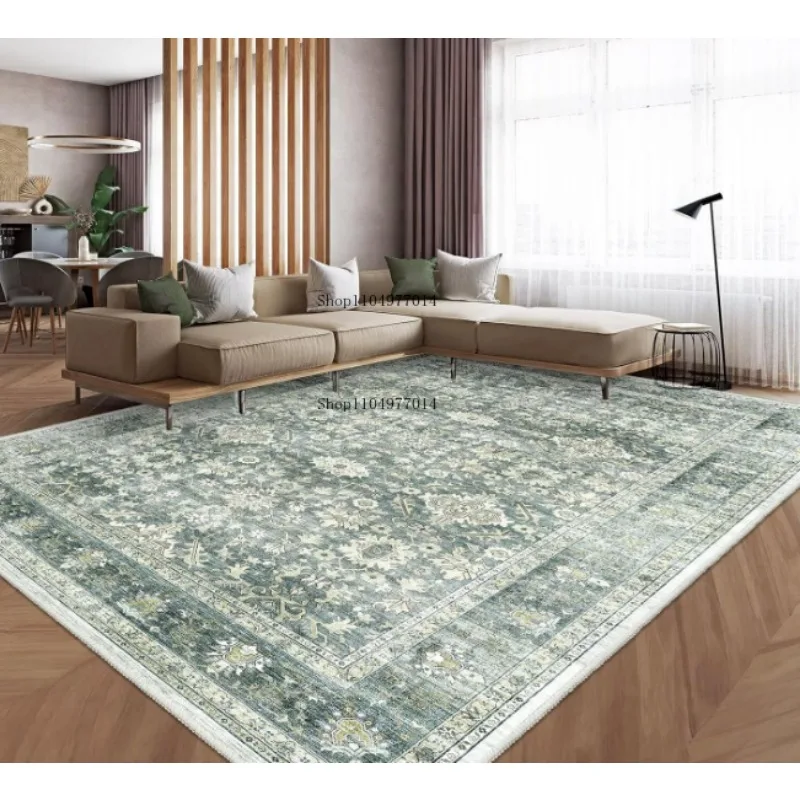 

Vintage design rug, non-slip, suitable for living room bedroom floral print rug home decor office area rug