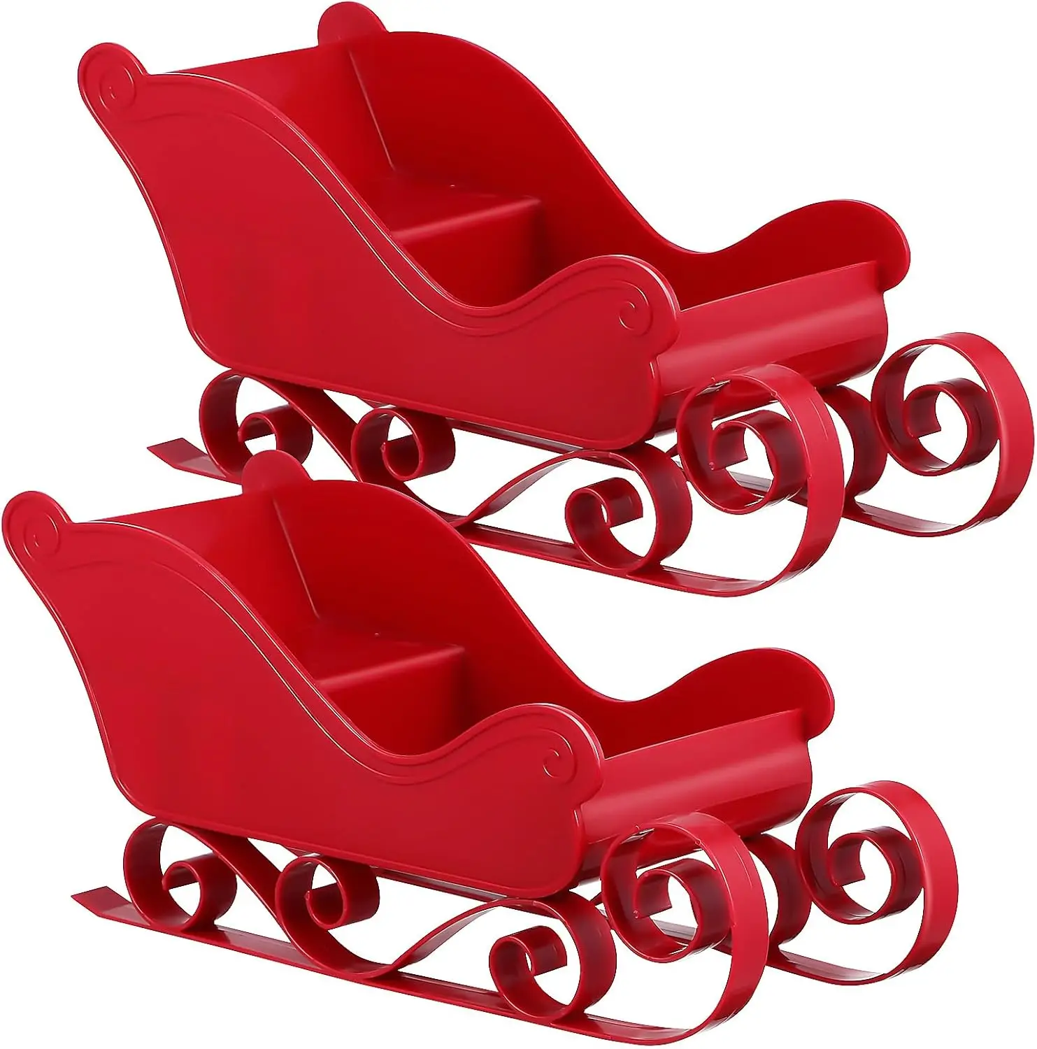 Colección de decoración de trineo navideño, decoración de trineo de Papá Noel rojo, adecuada para vacaciones navideñas y decoración de fiestas