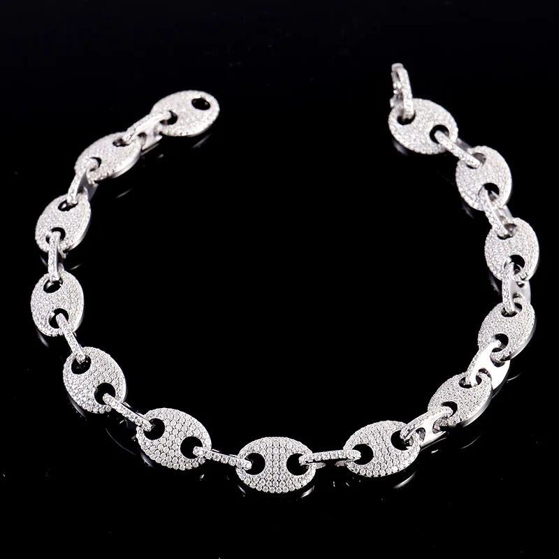 

Silver Gold Diamond Moissanite Beads Bracelet Ice Out VVS Moissanite Bracelet For Women Luxury Bracelet