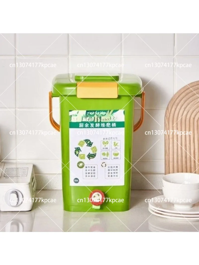 Kitchen Compost Bin Bokashi Fermentation Bucket Waste Fertilizer Container with  Bacteria Bran