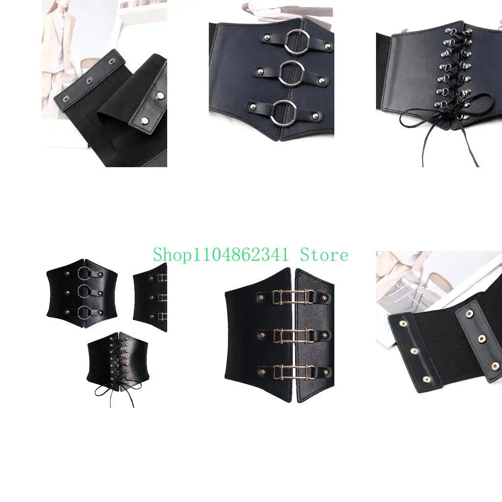 5ASD 스팀 펑크 언더 버스트 코르셋 힙합 록 나이트 클럽 섹시한 청바지 드레스 펑크 벨트