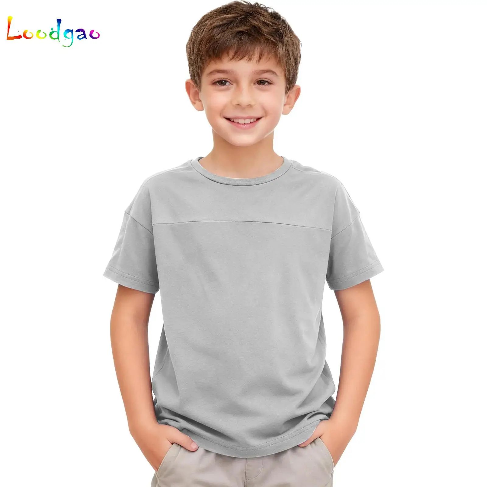 

Boy Girls Tear-Away Press Buttons Tops Easy Wear Take Off Patient T-shirt Fracture Postoperative Special Needs Adaptive Clothing