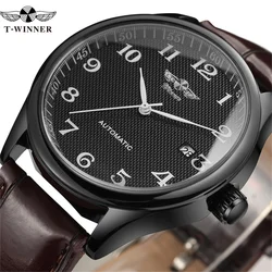 Winner 458A New arrived Men's Mechanical Watches Luxury Automatic Watch For Men 2024 New Wrist watch Leather/steel strap