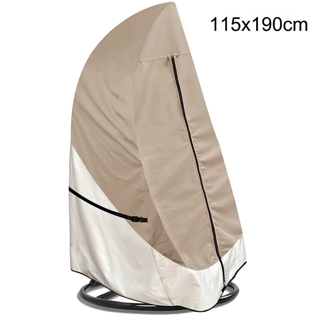 420D Oxford Fabric Waterproof Garden Egg Chair Cover Light Tan And Khaki Outdoor Hanging Chair Rocking Chair Dust Covers