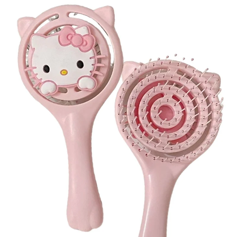 

Hello Kitty Sanrio Hollow DIY Shaping Comb Student Fluffy Airbag Comb Massage Comb Fluffy Hair Volume Styling Girl Daily Tools