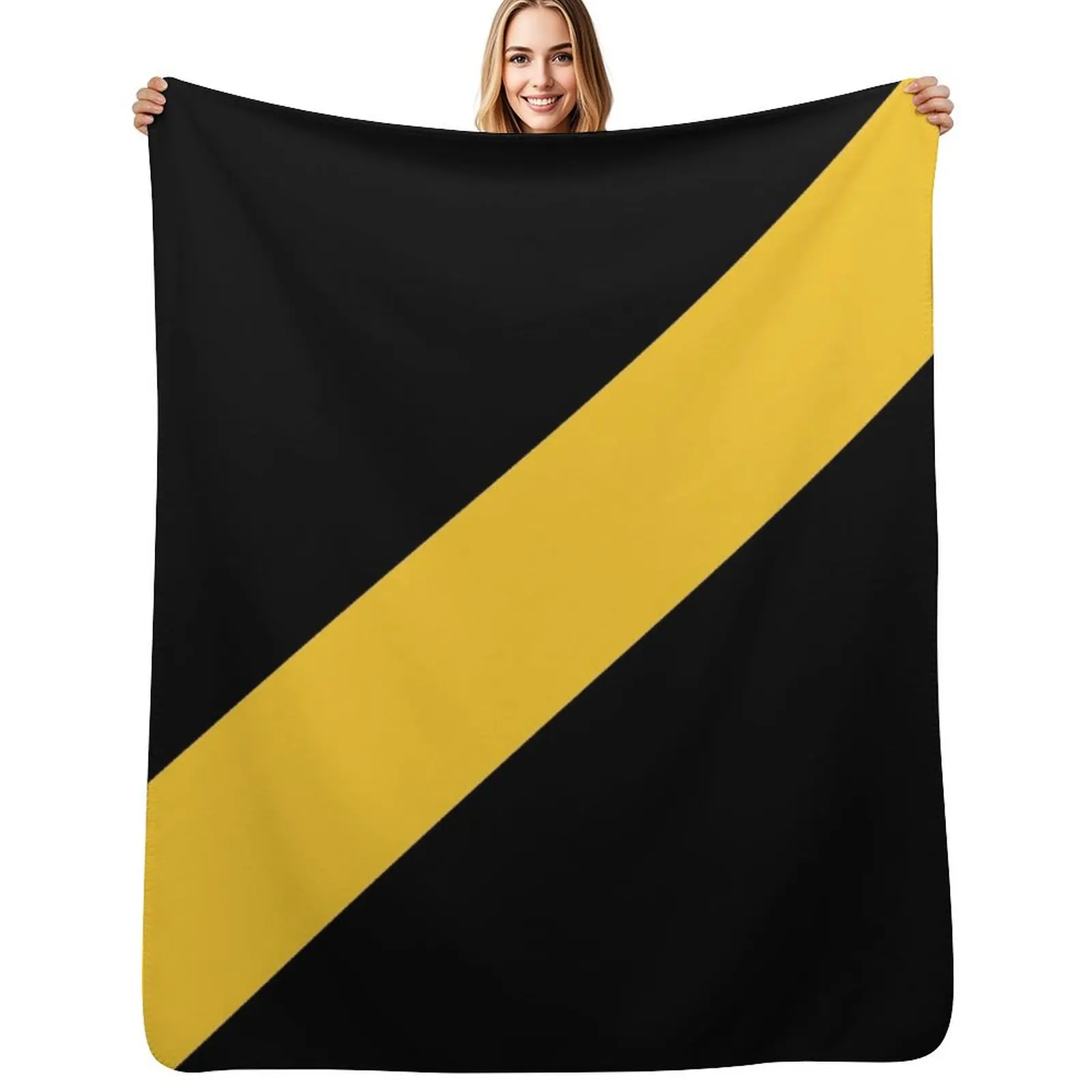 

Yellow & Black Throw Blanket Decorative Throw Sofa Quilt Cute Thermals For Travel Blankets