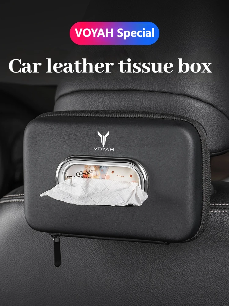 Boîte à mouchoirs de voiture, dossier de siège, pare-soleil, boîte à mouchoirs pour Voyah Dreampower Courage gratuit PHEV ILang Icozy, accessoires automobiles
