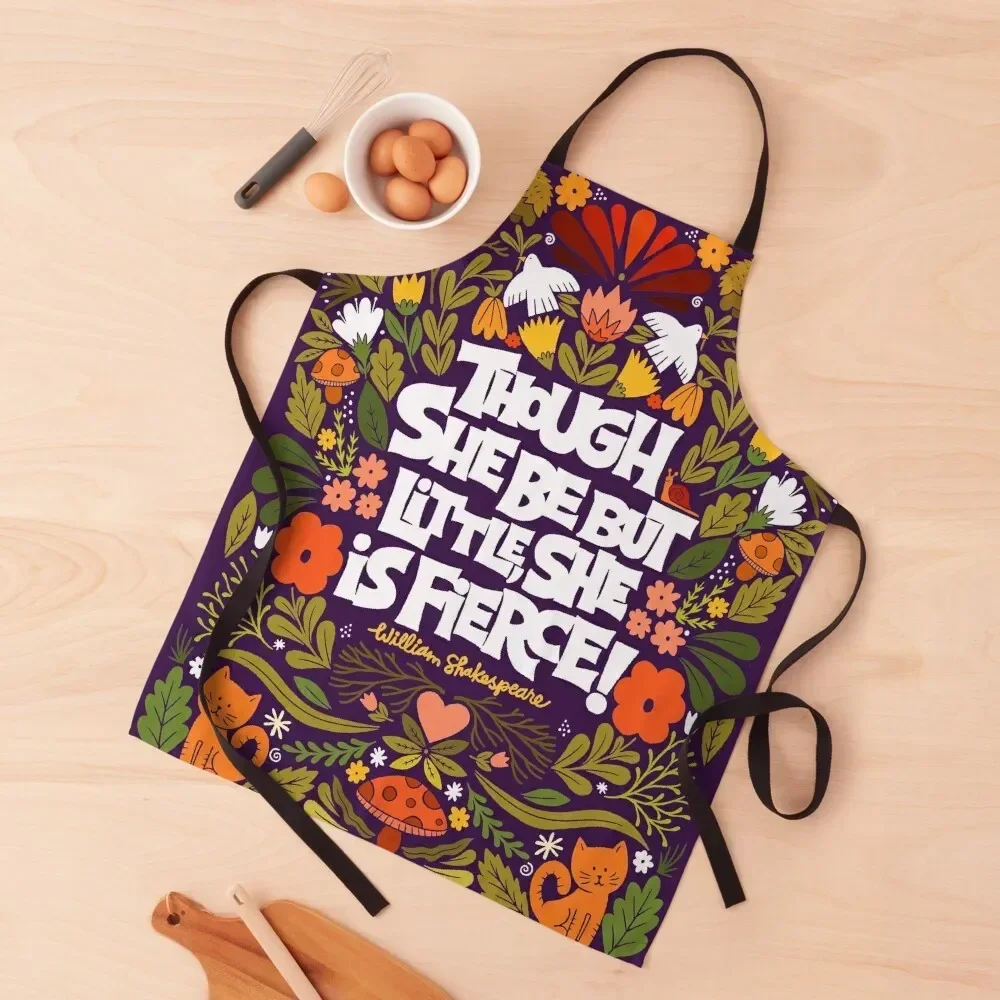 

though she be but little, she is fierce! Apron Chef Uniform For Men with personal logo Apron