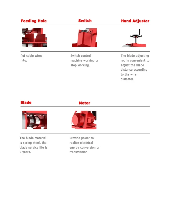 와이어 스트리퍼 스크랩 케이블 스트리퍼, 두꺼운 케이블 필링 장비, 와이어 절단 도구 판매
