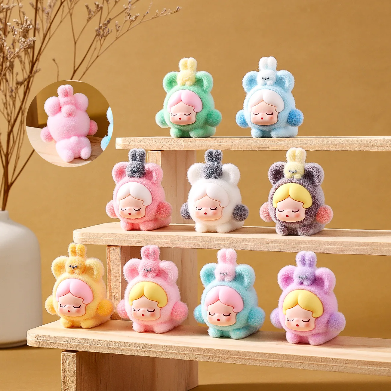 

Cute plush plushy little bunny cute figurine accessories trendy for high-end office desk small decorative item