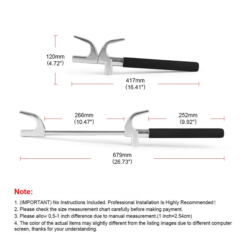 Universal Car Anti-Theft Steering Wheel Lock Adjustable Reinforced Wheel Safety Lock With Emergency Hammer＆Keys For Truck SUV