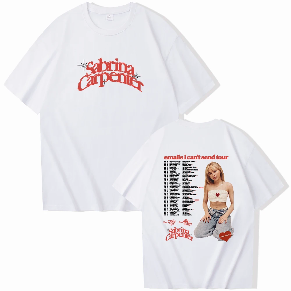 Sabrina Carpenter Emails I Can\'t Send 2024 Short Sleeve T-shirt Harajuku O-neck Summer Casual Shirt Fans Gift Tops