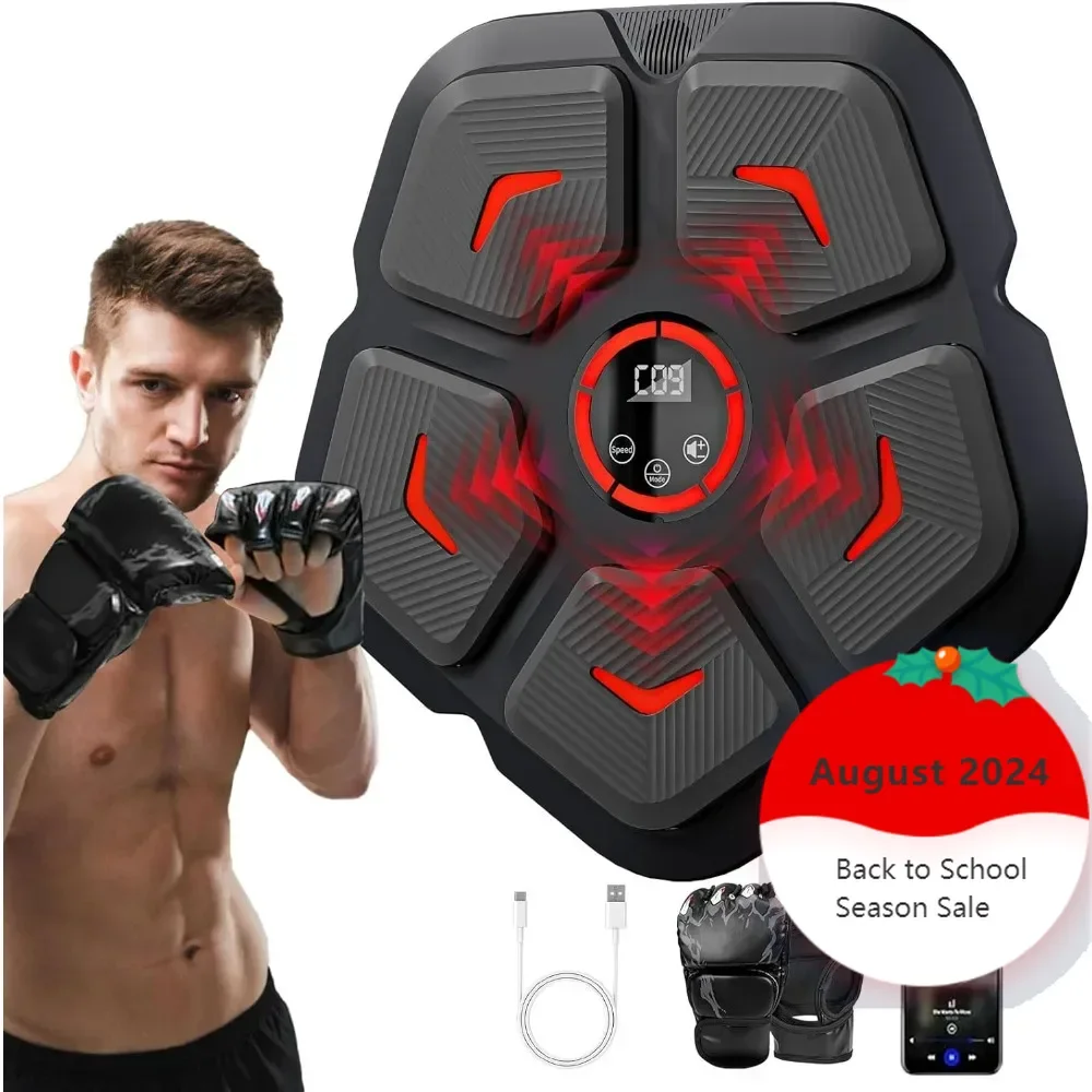 

Музыкальная боксерская машина с перчатками, боксерское оборудование, умная Bluetooth музыкальная стена боксерская штамповка, тренажер для тренировок для взрослых