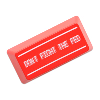 Novelty Shine Through Keycaps ABS Laser Etched back lit black red Enter Backspace OEM Profile dont fight the fed US Stock