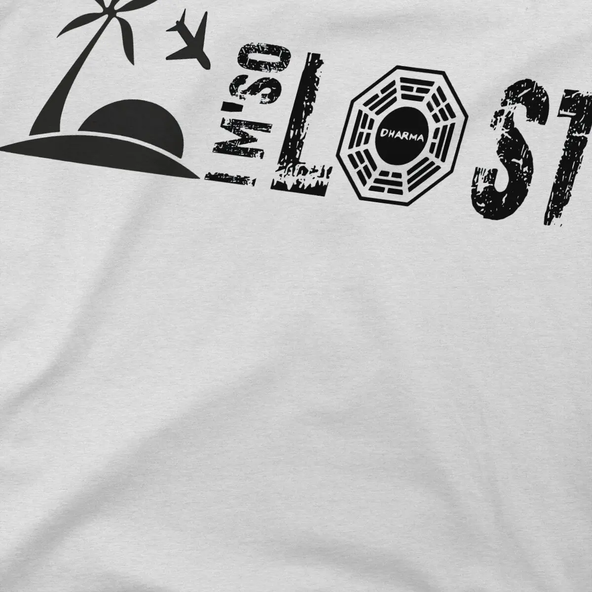 I\'m So LOST Lost TV Show T Shirt Punk Crewneck TShirt Harajuku Streetwear Polyester