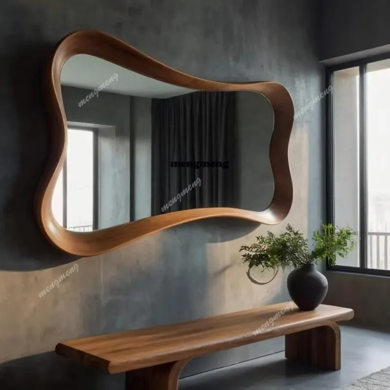 

E182 American retro decorative mirror wall hanging medieval dressing French bedroom entrance living room wall mirror