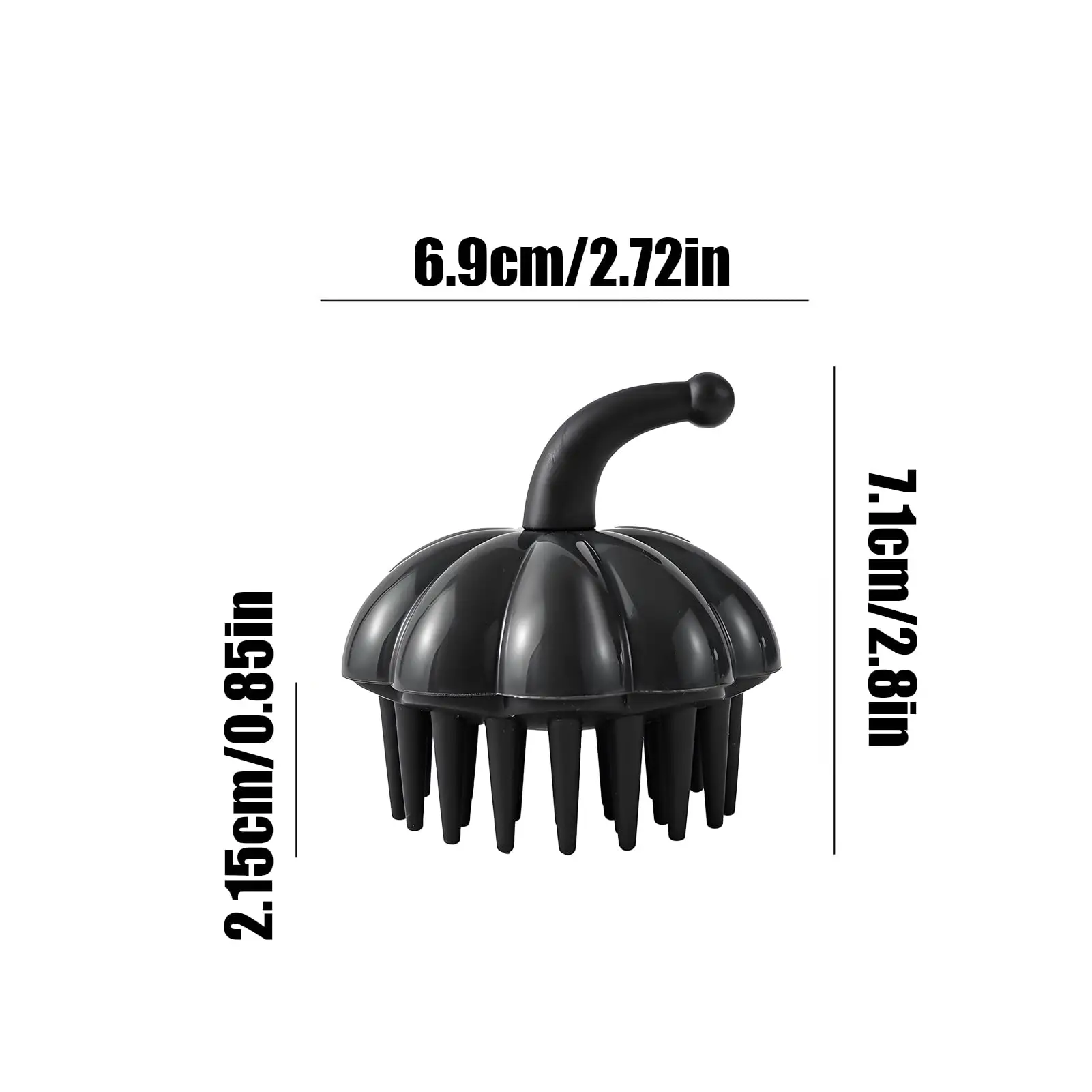 Pumpkin-Shaped Silicone Shampoo Scalp Hair Massager Head Body Scalp Massage Brush Comb Magic Handle Brush Spa Shampoo Brush