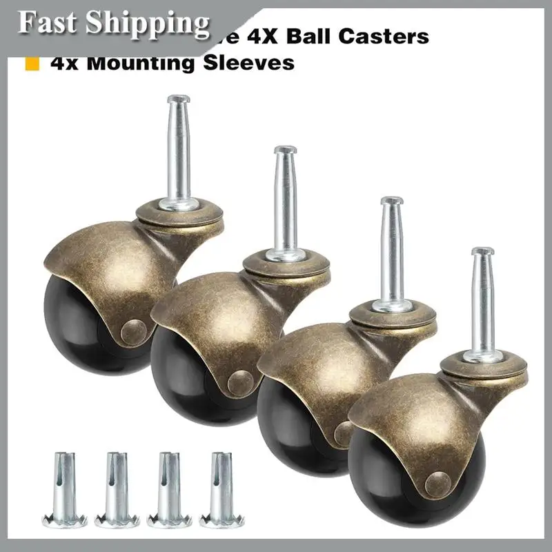 

A91P 4Pack 2 Inch Ball Casters Stem Caster Stem Caster Wheel For Furniture, Sofa, Wood Chair, Cabinet