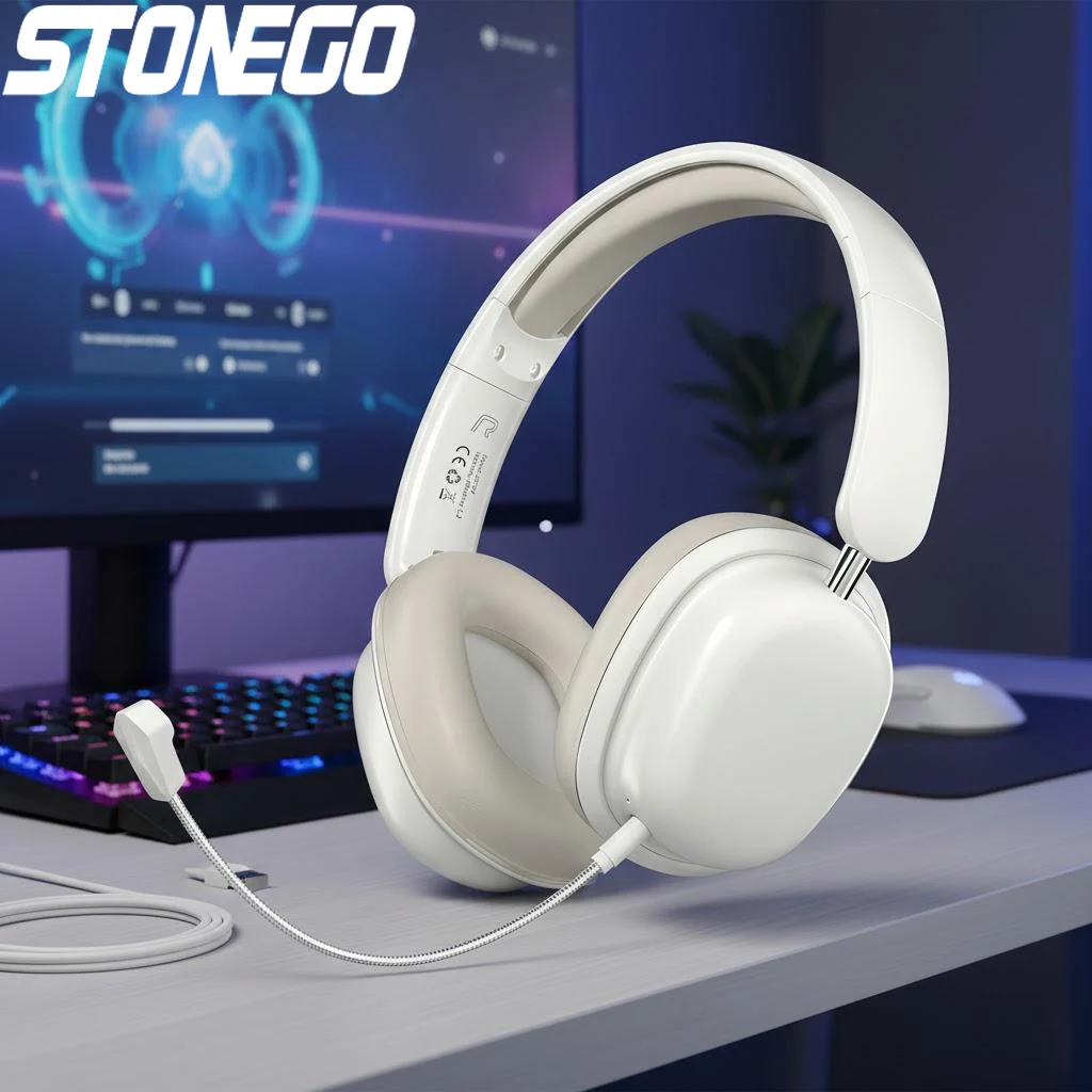 Fones de Ouvido Bluetooth Sem Fio para Esportes, Música e Jogos, Confortáveis e Leves