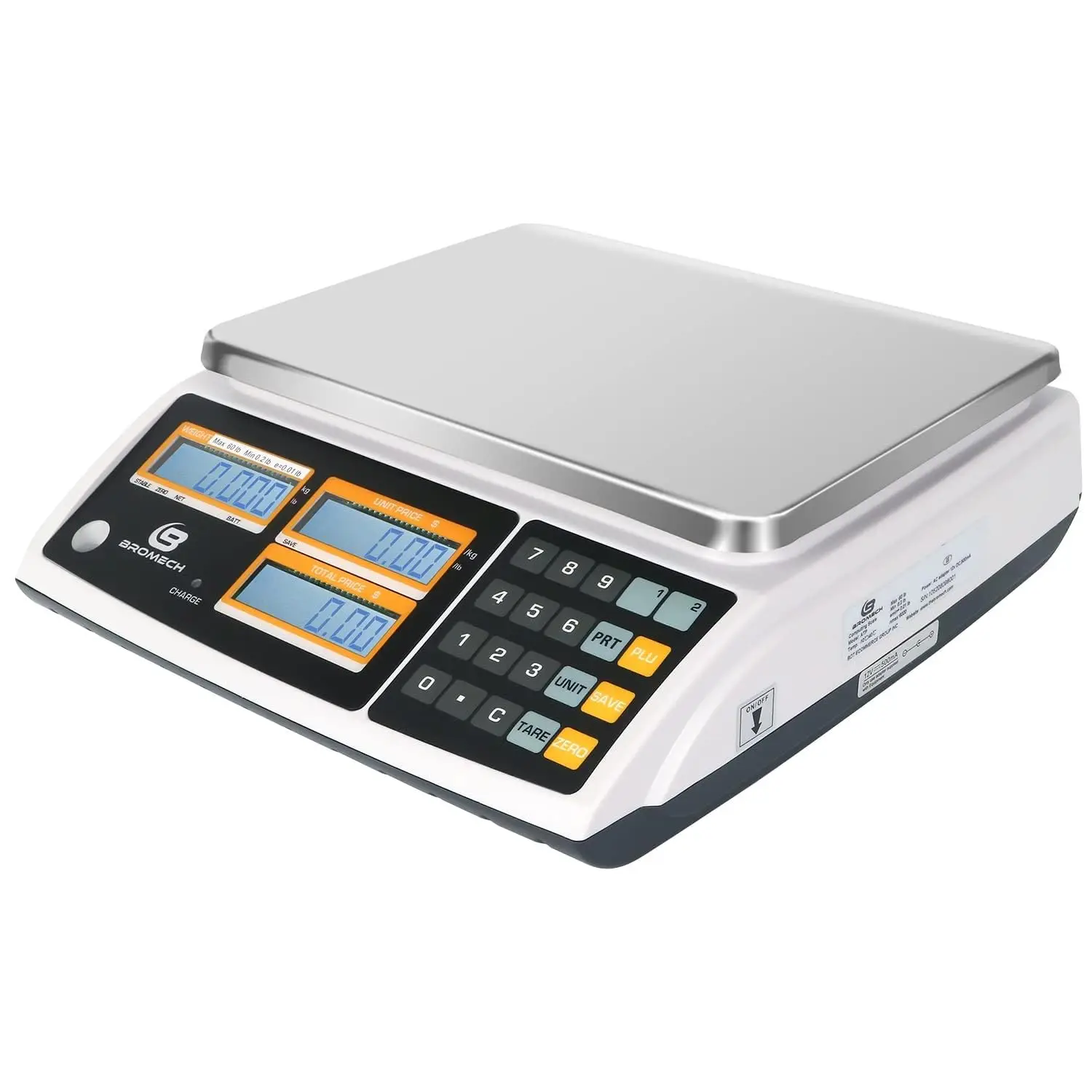 

Price Computing Scale Ntep Certified Legal Trade Commercial Grade Dual Lcd Display Stainless Steel Platform Meat Deli Produce Fa