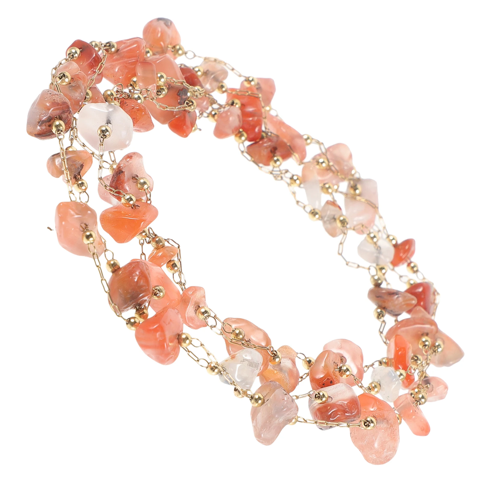 

Natural Stone Bead Jewelry DIY Gravel Stainless Steel Charm for Necklace Bracelet Making Sewing Craft Chain for Jewelry