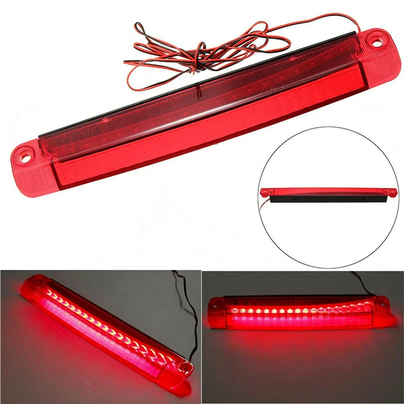 1PC Red 18 LED 5W 12V Car Tail Third High-End Brake Stop Light Waterproof Reversing Light 300*45mm