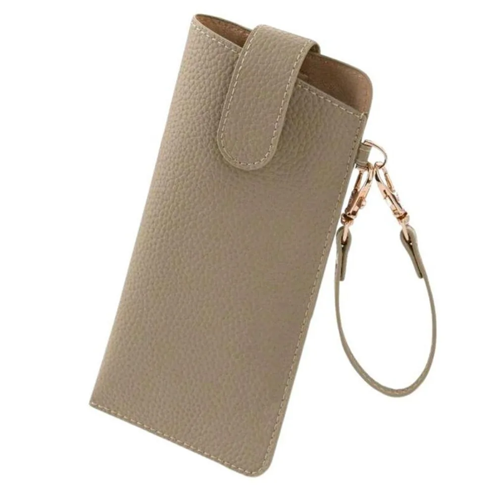 

Сумка для хранения солнцезащитных очков из искусственной кожи со шнурком, однотонные подвесные солнцезащитные очки, портативный прочный держатель для солнцезащитных очков