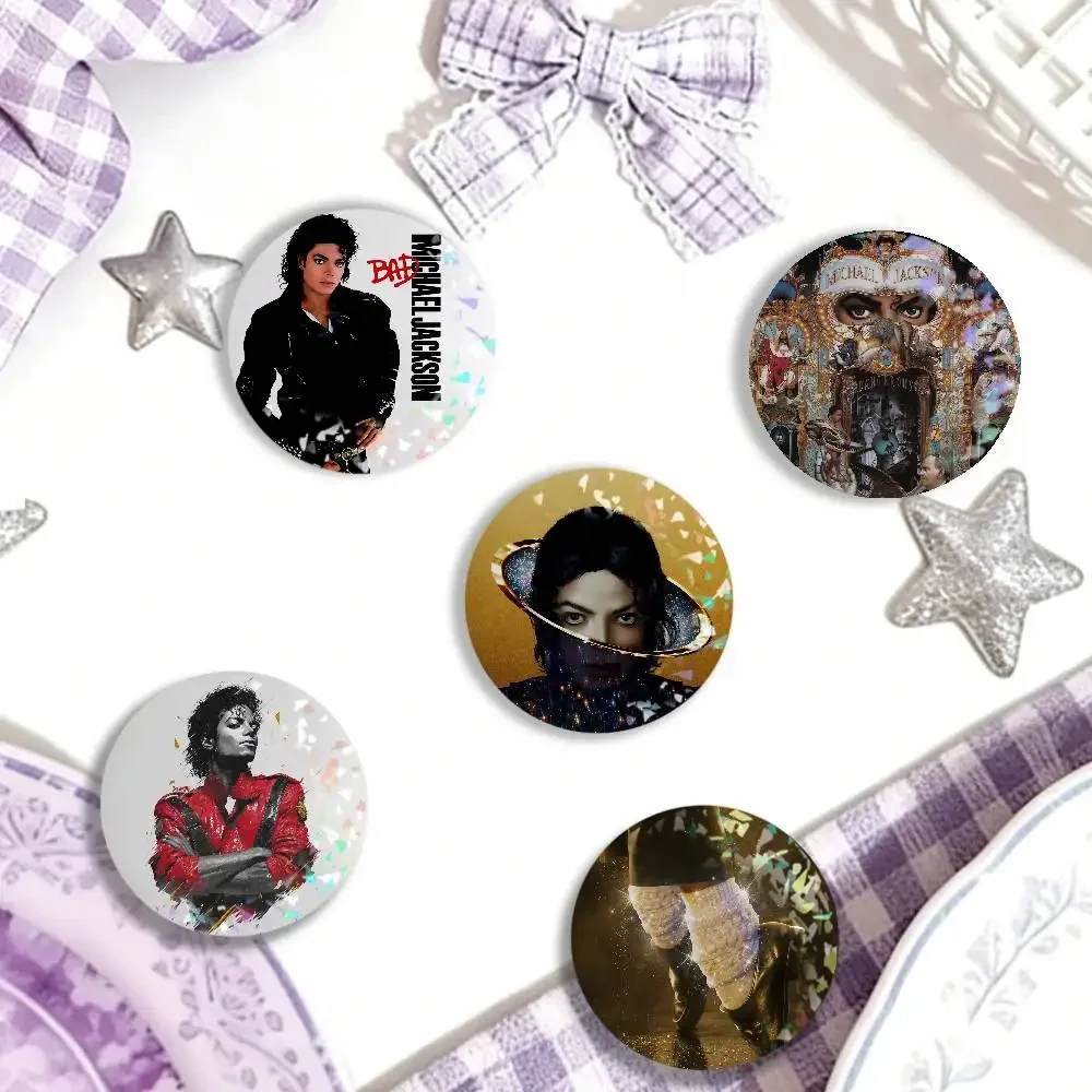 Singer M-Michael J-Jackson Laser Badge Creative Brooches Backpack Accessories Make Great Gifts For Friends Children