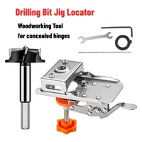 35mm Concealed Hinge Drilling Jig Bit Woodworking Hole Drilling Guide Locator Woodworking Hinge Boring Jigs Drilling For Face