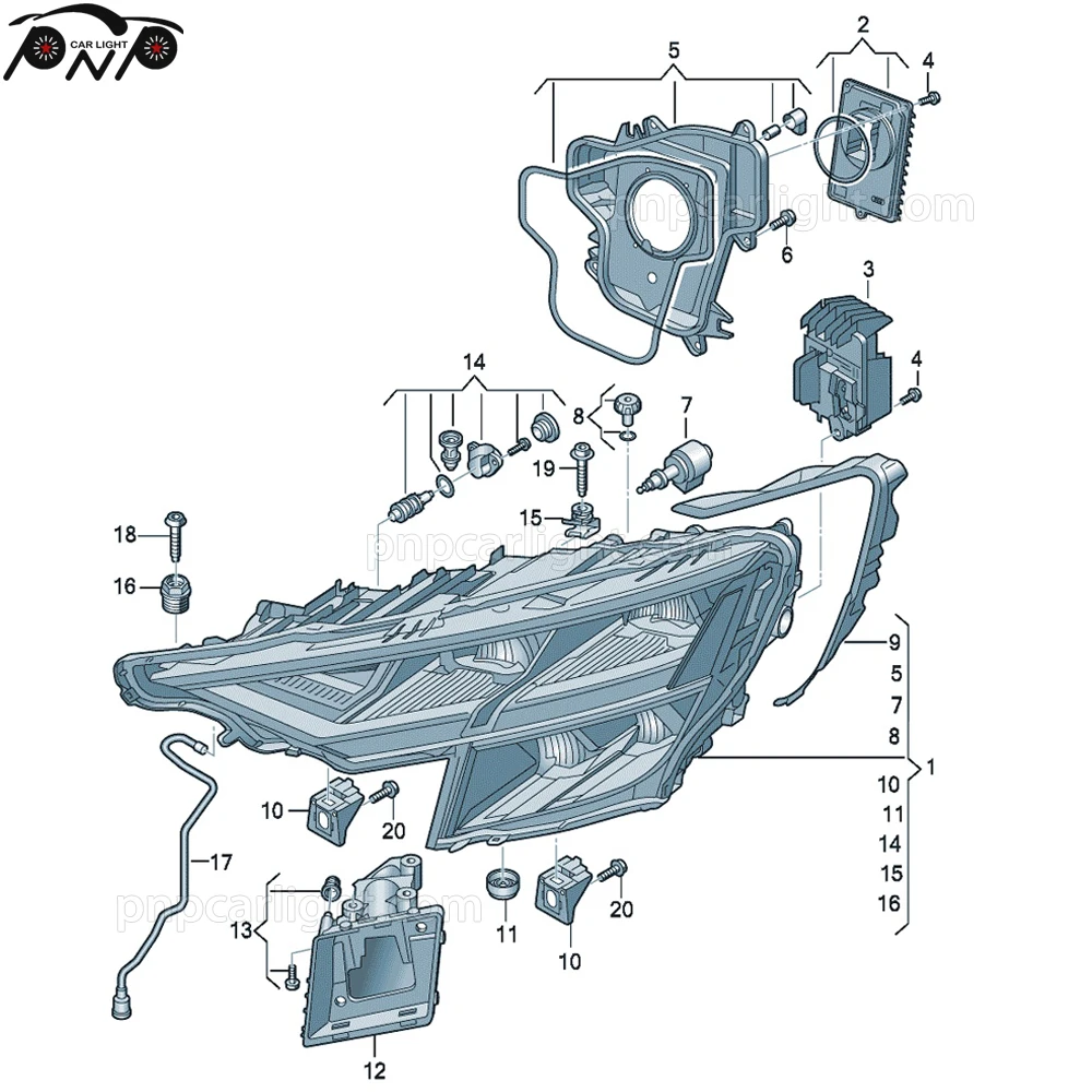 Newly Design Auto LED Headlamp Car Front Head Light Lamp for  Q8 2019-2023 RSQ8 2020-2023