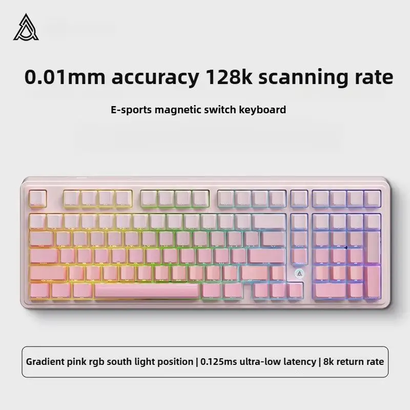 

New Ajazz Ak980 Max Gaming Keyboard Wired With Numberpad 8khz Polling Rate Hot Swappable Custom Magnetic Switch For Gamers