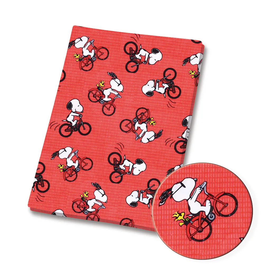 Tecido dos desenhos animados quente diy140 * 50cm costura artesanal retalhos acolchoado vestido de bebê casa folha tecido impresso costura crianças fabri