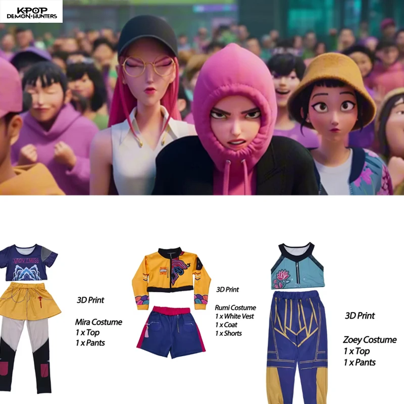 

Zoey Cosplay Rumi Kids Costume Mira Outfit Favorite Stage Performance Clothes Halloween Animated Movie Celebrity Cosplay Store